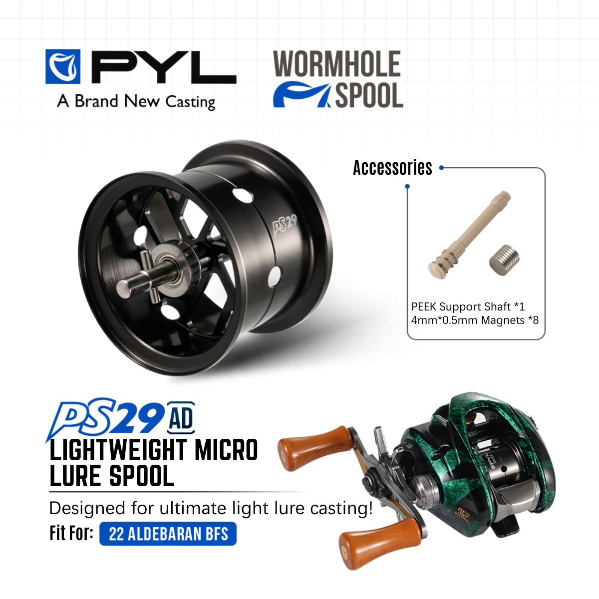 PYL PS29 AD แกนหลอดสายตกปลาแบบ - Reel Spare Spool บทวิจารณ์และราคา